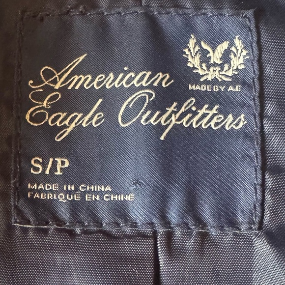 AEO 2010 Classic Gray Hopsack Weave Casual Blazer Contrast Lining Women's Small - Picture 11 of 15